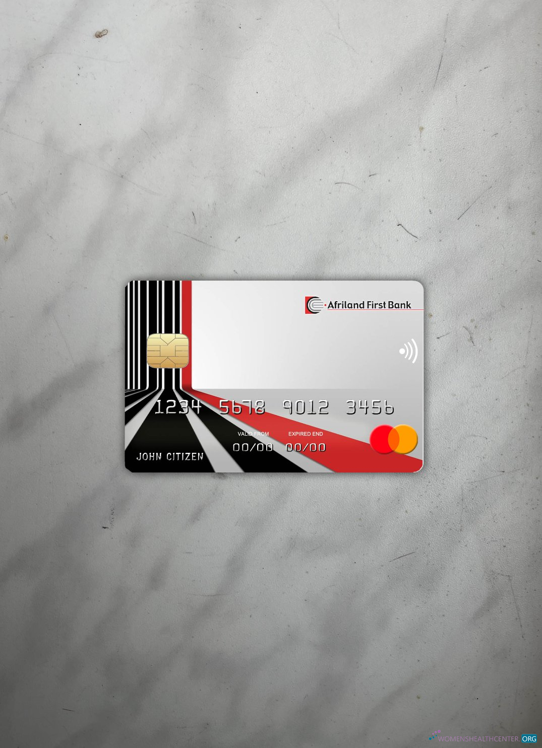 Download Cameroon Afriland First bank mastercard photolook front Photoshop template